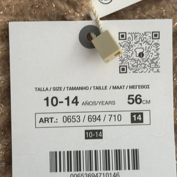 ZARA Kids | Beige | SEQUIN KNIT BERET - Picture 5 of 6